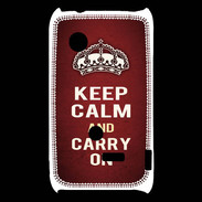 Coque Sony Xperia Typo Keep Calm and Carry on Rouge