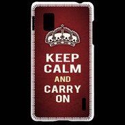 Coque LG Optimus G Keep Calm and Carry on Rouge