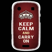 Coque Blackberry Bold 9900 Keep Calm and Carry on Rouge