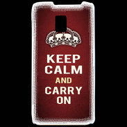 Coque LG P990 Keep Calm and Carry on Rouge