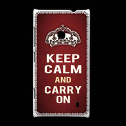 Coque Nokia Lumia 520 Keep Calm and Carry on Rouge