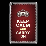 Coque iPadMini Keep Calm and Carry on Rouge