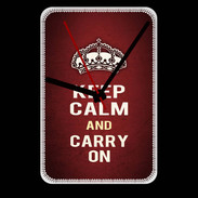 Grande pendule murale Keep Calm and Carry on Rouge