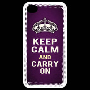 Coque iPhone 4 / iPhone 4S Keep Calm and Carry on Violet