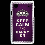 Coque Samsung Galaxy S Keep Calm and Carry on Violet