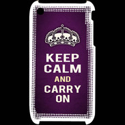Coque iPhone 3G / 3GS Keep Calm and Carry on Violet