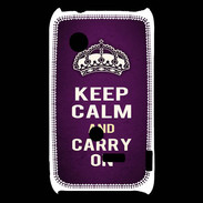 Coque Sony Xperia Typo Keep Calm and Carry on Violet