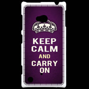 Coque Nokia Lumia 720 Keep Calm and Carry on Violet