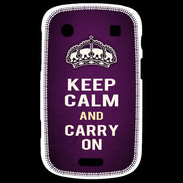 Coque Blackberry Bold 9900 Keep Calm and Carry on Violet