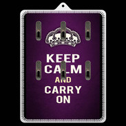 Porte clés Keep Calm and Carry on Violet