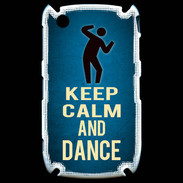 Coque Blackberry 8520 Keep Calm and Dance Bleu