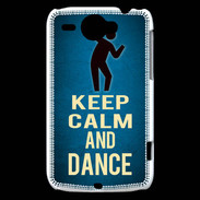 Coque HTC Wildfire G8 Keep Calm and Dance Bleu