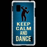 Coque LG Optimus G Keep Calm and Dance Bleu