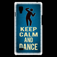 Coque LG Optimus L9 Keep Calm and Dance Bleu