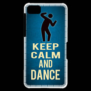 Coque Blackberry Z10 Keep Calm and Dance Bleu