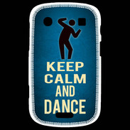 Coque Blackberry Bold 9900 Keep Calm and Dance Bleu