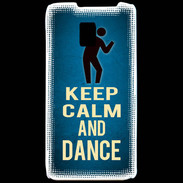 Coque LG P990 Keep Calm and Dance Bleu