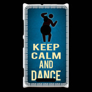 Coque Nokia Lumia 925 Keep Calm and Dance Bleu