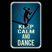 Grande pendule murale Keep Calm and Dance Bleu