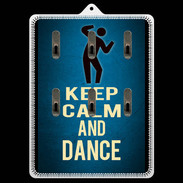 Porte clés Keep Calm and Dance Bleu