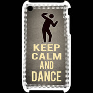 Coque iPhone 3G / 3GS Keep Calm and Dance Gris