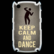 Coque Blackberry 8520 Keep Calm and Dance Gris