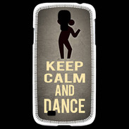 Coque Samsung Galaxy S4 Keep Calm and Dance Gris