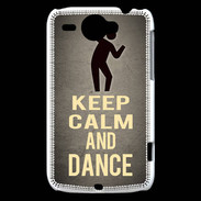 Coque HTC Wildfire G8 Keep Calm and Dance Gris