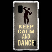 Coque LG Optimus G Keep Calm and Dance Gris