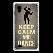 Coque LG Optimus L9 Keep Calm and Dance Gris