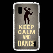 Coque LG Nexus 4 Keep Calm and Dance Gris