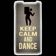 Coque LG P990 Keep Calm and Dance Gris