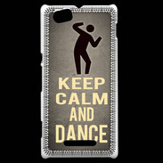 Coque Sony Xperia M Keep Calm and Dance Gris