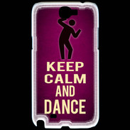 Coque Samsung Galaxy Note 2 Keep Calm and Dance Rose