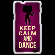 Coque Samsung Galaxy S2 Keep Calm and Dance Rose