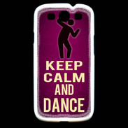 Coque Samsung Galaxy S3 Keep Calm and Dance Rose