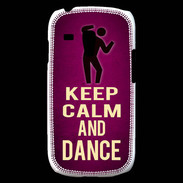 Coque Samsung Galaxy S3 Mini Keep Calm and Dance Rose