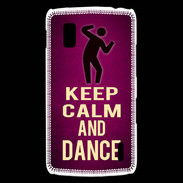Coque LG Nexus 4 Keep Calm and Dance Rose