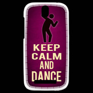 Coque HTC One SV Keep Calm and Dance Rose
