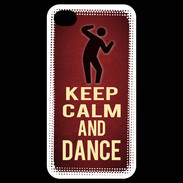 Coque iPhone 4 / iPhone 4S Keep Calm and Dance Rouge