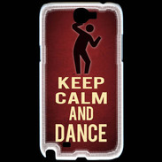 Coque Samsung Galaxy Note 2 Keep Calm and Dance Rouge