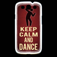 Coque Samsung Galaxy S3 Keep Calm and Dance Rouge