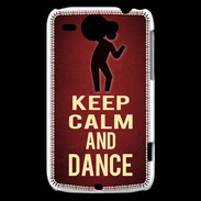 Coque HTC Wildfire G8 Keep Calm and Dance Rouge
