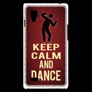 Coque LG Optimus L9 Keep Calm and Dance Rouge