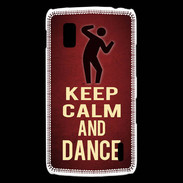 Coque LG Nexus 4 Keep Calm and Dance Rouge