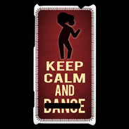 Coque HTC Windows Phone 8S Keep Calm and Dance Rouge