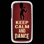 Coque HTC One SV Keep Calm and Dance Rouge