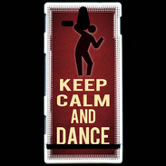 Coque Sony Xperia U Keep Calm and Dance Rouge
