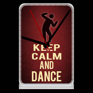 Pendule de bureau Keep Calm and Dance Rouge