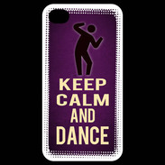 Coque iPhone 4 / iPhone 4S Keep Calm and Dance Violet